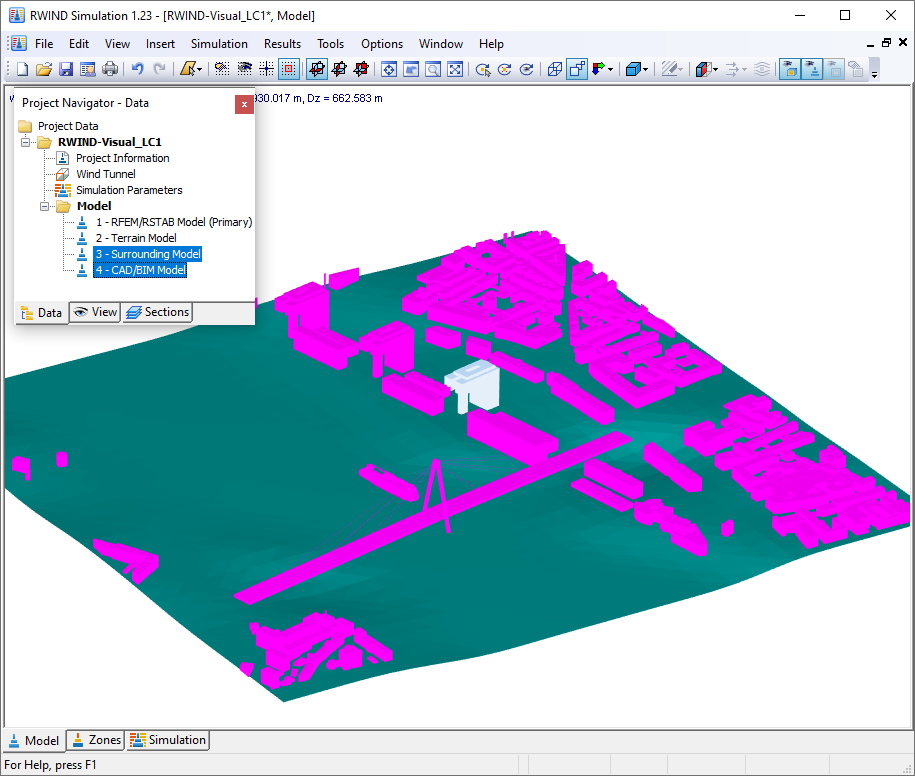 Экспортированные модели окружения и модели CAD/BIM